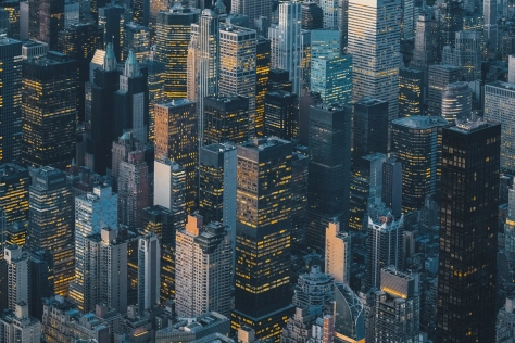Real Estate - Aerial view of skyscrapers 