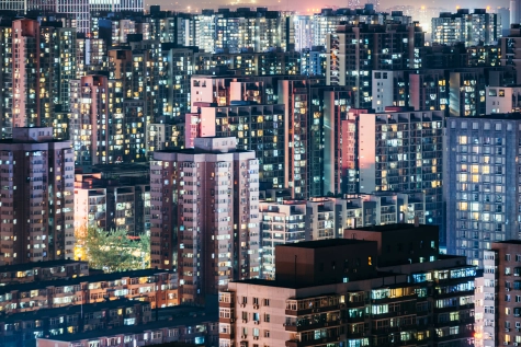 Cityscape at night-buildings 