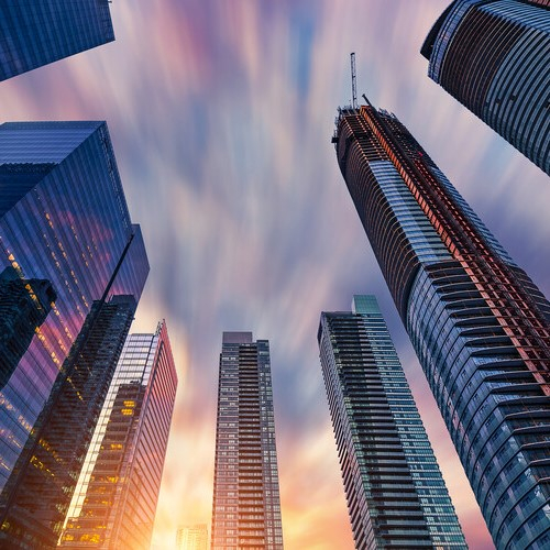 Real estate - cityscape-skyscrapers-at-sunset - 500x500